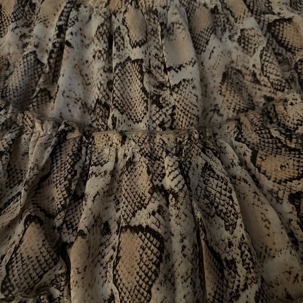 Entro Snake Print Ruffle Mini Skirt - Picture 5 of 5